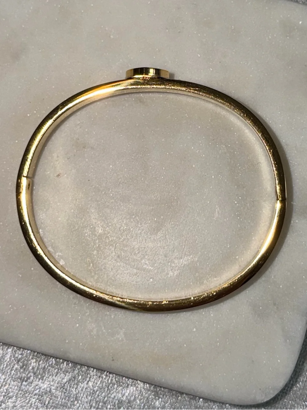Gold Teardrop Pavé Bangle Bracelet - Women Jewelry